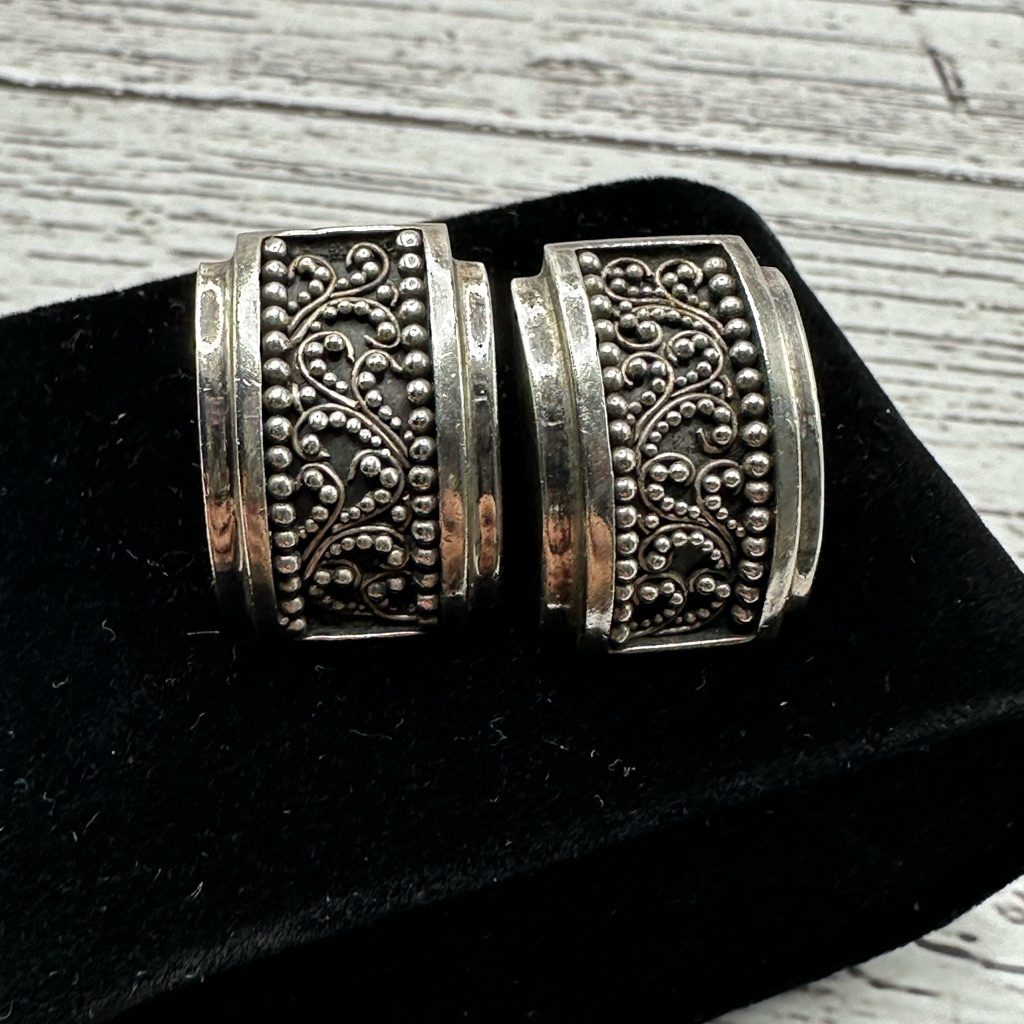 Lois Hill Silver Intricate Design Earrings